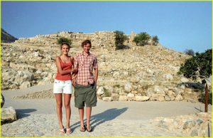 Maria and Tom at Citadel of Mycenae, Peloponnese