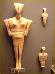 Cycladic figurines from Santorini (circa 1,500 BC!)