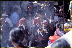 Chichicastenango - procession of a ''Cofradias''