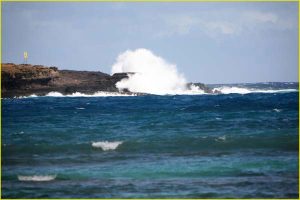 Pounding surf in Hanauma Bay