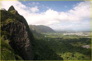 Oahu East coast from Nuuanu Pali Lookout