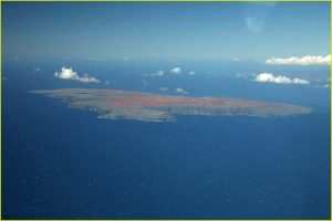 Kahoolave Island from bird's eye view