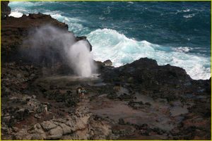 Blowhole at Mokolea Point, Northern Maui
