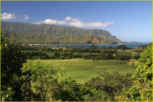 Landscape near Hanalei Bay, Northern Kauai