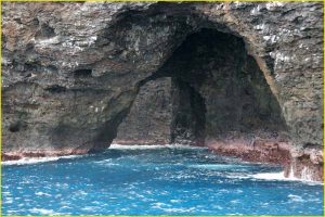 A cave on Napali Coast, Northern Kauai