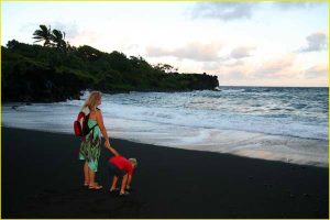 On the Black Beach, Waianapanapa State Park, Maui