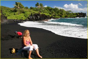 On the Black Beach, Waianapanapa State Park, Maui