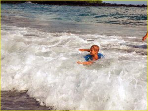 Body surfing on Hamoa Beach, Maui