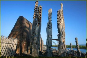 In the Puuhonua o Honaunau National Historical Park, The Big Island