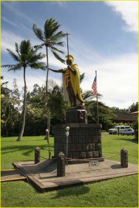 Statue of King Kamehameha I in Kapa'au, The Big Island