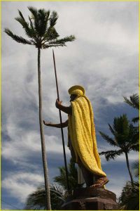 Statue of King Kamehameha I in Kapa'au, The Big Island