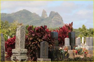 Japanese cemetery on Kauai