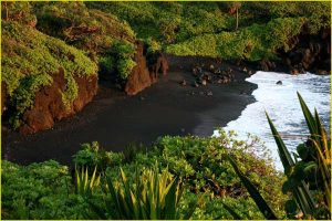 The Black Beach, Waianapanapa State Park, Maui