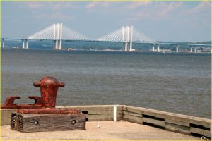 New Tappan Zee Bridge seen from Piermont pier
