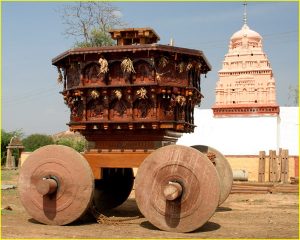 Temple chariot in small town in Karnataka