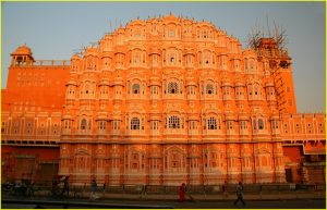 Hawa Mahal (Wind Palace) facade in Jaipur, Rajasthan