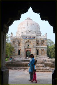 15th century tombs of sultans from Sayyid and Lodi dynasties around Bara Gumbad in Lodi Gardens, New Delhi
