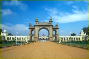 Entrance gate to Maharaja's Palace, Mysore, Karnataka