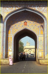 Entrance gate to City Palace Museum, Jaipur, Rajahstan