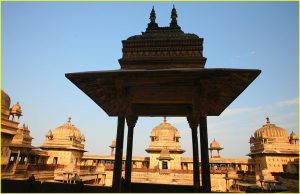 Cupolas and pavilions of Jahangiri Mahal, Orchha, Madhya Pradesh