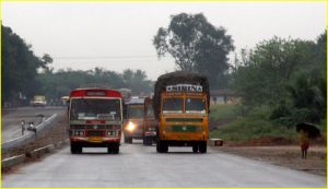 Tata trucks coming at you (on a two-way road, left-side traffic)!