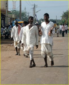 White lungi (mundu) - worn on more formal occasions (not folded in this case)