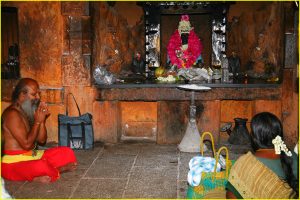 Prayer service in a side chapel of Brihadishvara Temple, Thanjavur, Tamil Nadu
