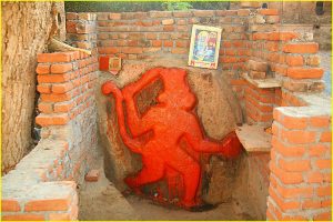 New shrine of Monkey God under construction in Orchha, Madhya Pradesh