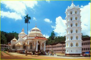 Octagonal Lamp Tower at Shri Mangesh Temple near Ponda, Goa