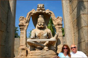 With Narashima monolith in Hampe