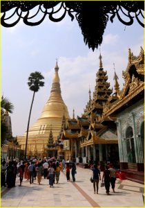 In Shwedagon Pagoda, Yangon, Myanmar