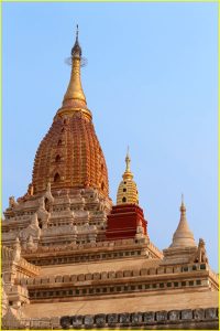 Spires of Ananda Temple, Bagan, Myanmar