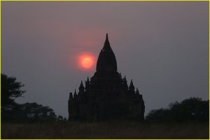 Sunset over Bagan, Myanmar