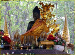 An altar across from the Bayon Temple, Cambodia