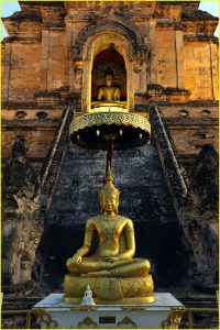 At Wat Chedi Luang, Chiang Mai, Thailand