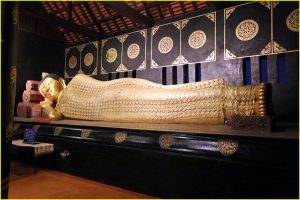 Reclining Buddha at Wat Chedi Luang, Chiang Mai, Thailand