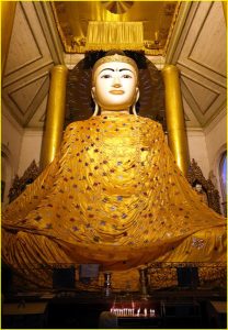 Another sitting Buddha at Shwedagon Paya (Pagoda), Yangon, Myanmar