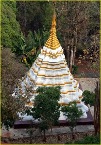 Stupa at the base of Pindaya Cave, Myanmar