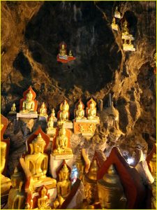 Few of the more than 8,000 Buddha status in Pindaya Cave, Myanmar