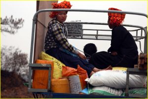 Tribal women near Pindaya, Myanmar
