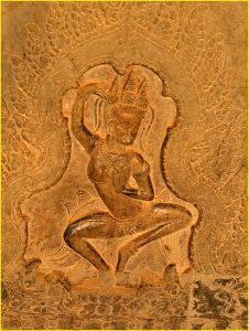 Dancing apsara (celestial nymph), Angkor Wat, Cambodia