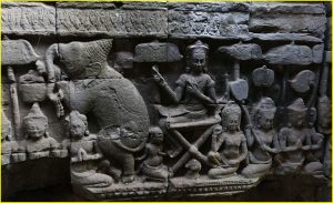 Bas-relief in the Bayon, Cambodia