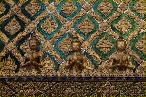 Intricate decorations in Wat Phra Kaew (Kaeo, or Emerald Buddha), Bangkok