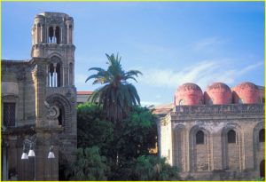 La Martorana (right) and San Cataldo churches, Palermo, Sicily