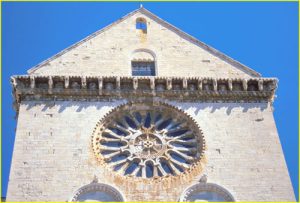 Trani Duomo (Cathedral) architectural detail rose window