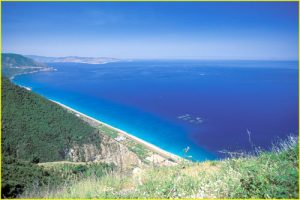 Messina Straits, Sicily on the horizon