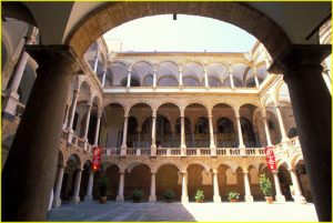 Courtyard at Palazzo Reale (Palazzo dei Romanni), Palermo, Sicily