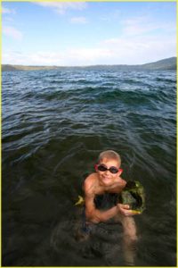 Perfect bath in Laguna de Apoyo