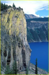 Deep blue waters of Crater Lake