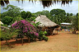 Embera Indians village of Mogue, Darien Province